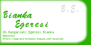 bianka egeresi business card